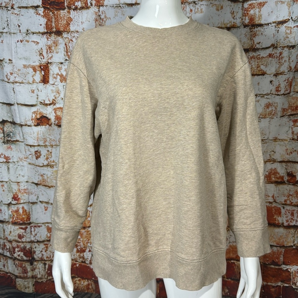 & Other Stories Yoga Collection Heathered Brown Pull Over
